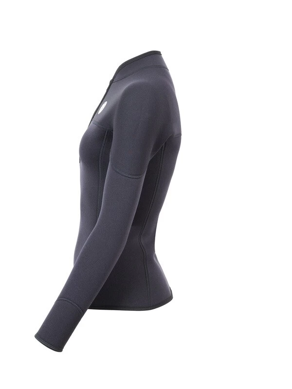 Two Bare Feet Womens Heritage 3mm Half Zip Long Sleeve Wetsuit Jacket (Black) 5 Two Bare Feet Womens Heritage 3mm Half Zip Long Sleeve Wetsuit Jacket (Black) - Image 3