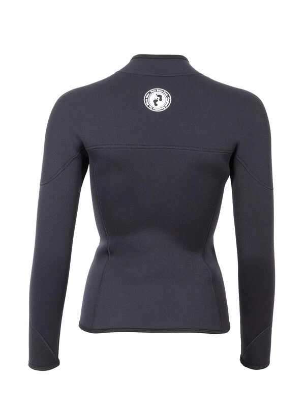 Two Bare Feet Womens Heritage 3mm Half Zip Long Sleeve Wetsuit Jacket (Black) 7 Two Bare Feet Womens Heritage 3mm Half Zip Long Sleeve Wetsuit Jacket (Black) - Image 5