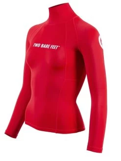 Two Bare Feet Unisex Long Sleeve Rash Vest (Red) 11 Two Bare Feet Unisex Long Sleeve Rash Vest (Red) -Surfline Shop womens long sleeve red 2