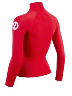 Two Bare Feet Unisex Long Sleeve Rash Vest (Red) 13 Two Bare Feet Unisex Long Sleeve Rash Vest (Red) -Surfline Shop womens long sleeve red 4