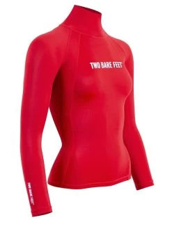 Two Bare Feet Unisex Long Sleeve Rash Vest (Red) 17 Two Bare Feet Unisex Long Sleeve Rash Vest (Red) -Surfline Shop womens long sleeve red 8