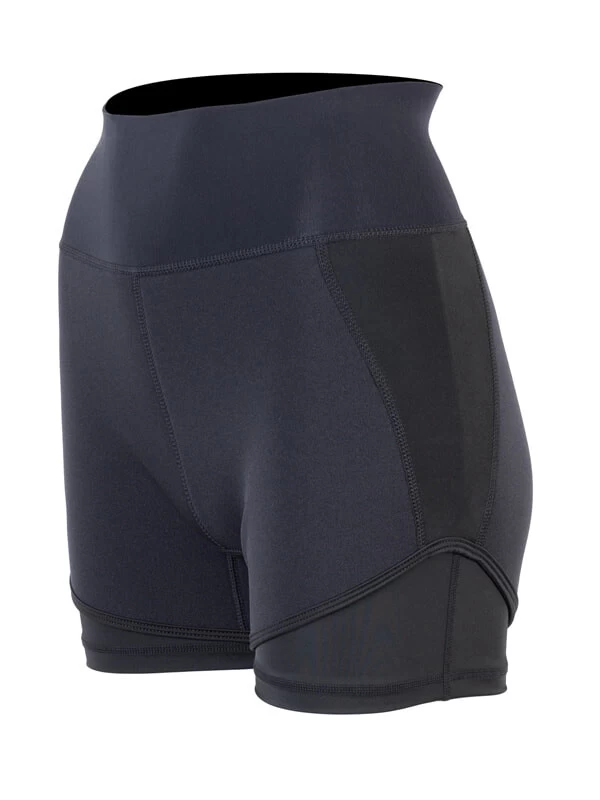 Two Bare Feet Womens Vista 2.5mm Neoprene Wetsuit Overlaid Hotpants (Black) 4 Two Bare Feet Womens Vista 2.5mm Neoprene Wetsuit Overlaid Hotpants (Black) - Image 2