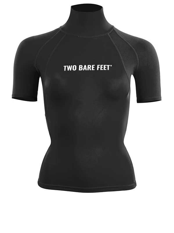 Two Bare Feet Unisex Short Sleeve Rash Vest (Black) 3 Two Bare Feet Unisex Short Sleeve Rash Vest (Black)