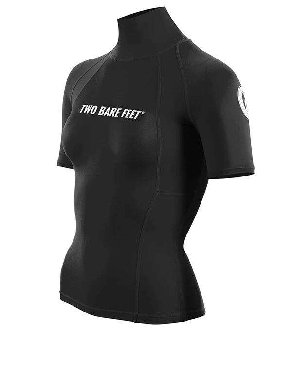Two Bare Feet Unisex Short Sleeve Rash Vest (Black) 4 Two Bare Feet Unisex Short Sleeve Rash Vest (Black) - Image 2