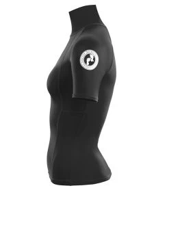 Two Bare Feet Unisex Short Sleeve Rash Vest (Black) 12 Two Bare Feet Unisex Short Sleeve Rash Vest (Black) -Surfline Shop womens short sleeve black 3