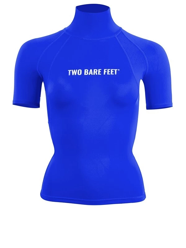 Two Bare Feet Unisex Short Sleeve Rash Vest (Blue) 3 Two Bare Feet Unisex Short Sleeve Rash Vest (Blue)