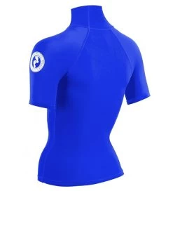 Two Bare Feet Unisex Short Sleeve Rash Vest (Blue) 13 Two Bare Feet Unisex Short Sleeve Rash Vest (Blue) -Surfline Shop womens short sleeve blue 4