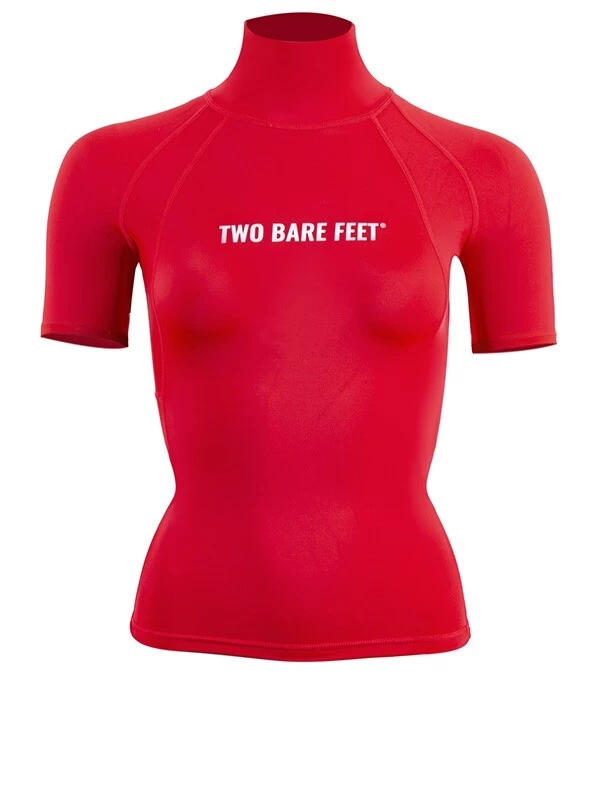 Two Bare Feet Unisex Short Sleeve Rash Vest (Red) 3 Two Bare Feet Unisex Short Sleeve Rash Vest (Red)