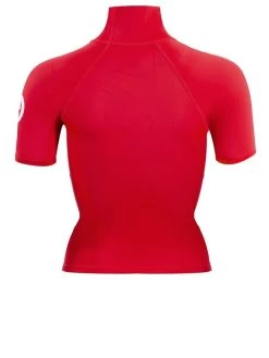 Two Bare Feet Unisex Short Sleeve Rash Vest (Red) 14 Two Bare Feet Unisex Short Sleeve Rash Vest (Red) -Surfline Shop womens short sleeve red 5 1