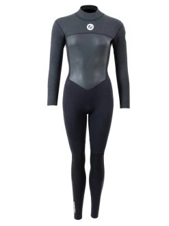Two Bare Feet Thunderclap Pro 3/2mm Womens Wetsuit (Black/Dark Grey)