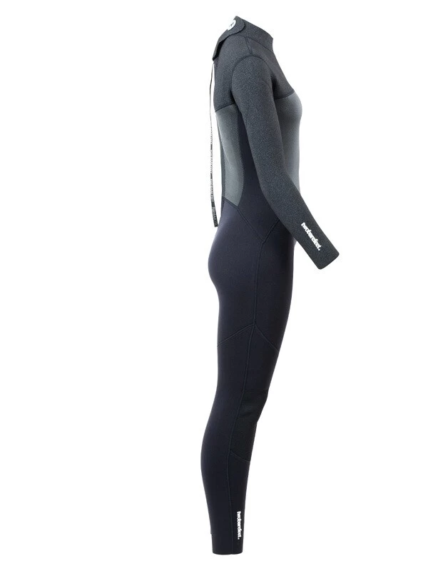 Two Bare Feet Thunderclap Pro 4/3mm Womens Winter Wetsuit (Black/Dark Grey) 9 Two Bare Feet Thunderclap Pro 4/3mm Womens Winter Wetsuit (Black/Dark Grey) - Image 7