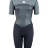Two Bare Feet Thunderclap Pro 3/2mm Womens Shorty Wetsuit (Black/Delta Grey) 2 Two Bare Feet Thunderclap Pro 3/2mm Womens Shorty Wetsuit (Black/Delta Grey) -Surfline Shop womens thunderclap pro shorty delta 1
