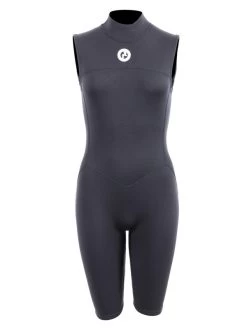 Two Bare Feet Thunderclap 2.5mm Womens Sleeveless Shorty Wetsuit (Black)