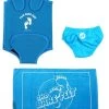 Deluxe Baby Swim Kit - Wrap + Swim Nappy + Towel (Aqua) 2 Deluxe Baby Swim Kit - Wrap + Swim Nappy + Towel (Aqua) -Surfline Shop wrap nappy towel aqu dhsha