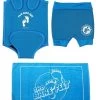 Deluxe Baby Swim Kit - Wrap + Nappy Shorts + Towel (Aqua) 1 Deluxe Baby Swim Kit - Wrap + Nappy Shorts + Towel (Aqua) -Surfline Shop wrap nappy towel aqua 2