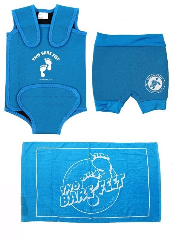 Deluxe Baby Swim Kit - Wrap + Nappy Shorts + Towel (Aqua) 3 Deluxe Baby Swim Kit - Wrap + Nappy Shorts + Towel (Aqua)