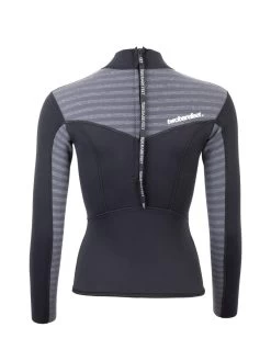 Two Bare Feet Womens Aspect Back Zip 2.5mm Wetsuit Jacket & Hotpants Set (Black/Grey Stripes) -Surfline Shop wv52my y