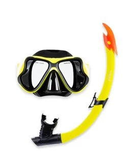 X-Dive Silicone Mask & Snorkel 2pc Set (Yellow / Black)