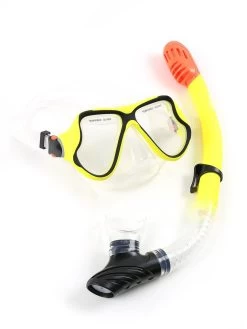 X-Dive Silicone Mask & Dry Top Snorkel 2pc Set (Yellow / Clear) -Surfline Shop xdive mask dry top 2pc yellow clear 03